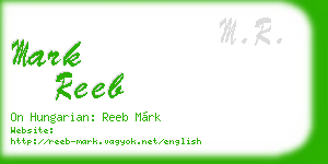 mark reeb business card